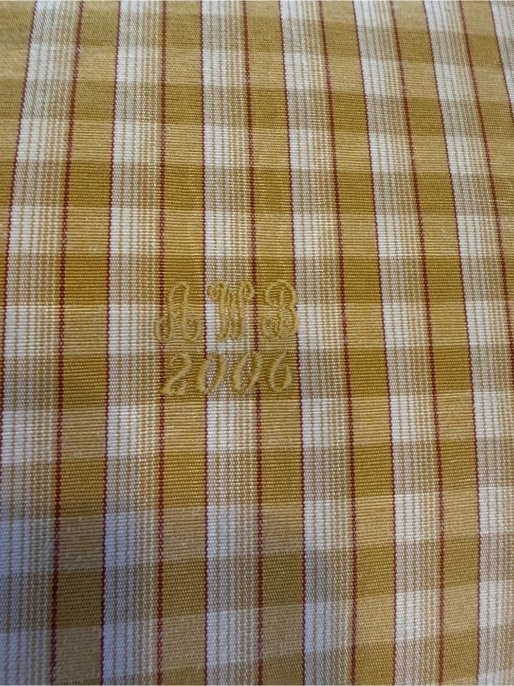 Handcrafted Yellow Lemon Butter Yellow Plaid Needlepoint Mini Accent Pillow